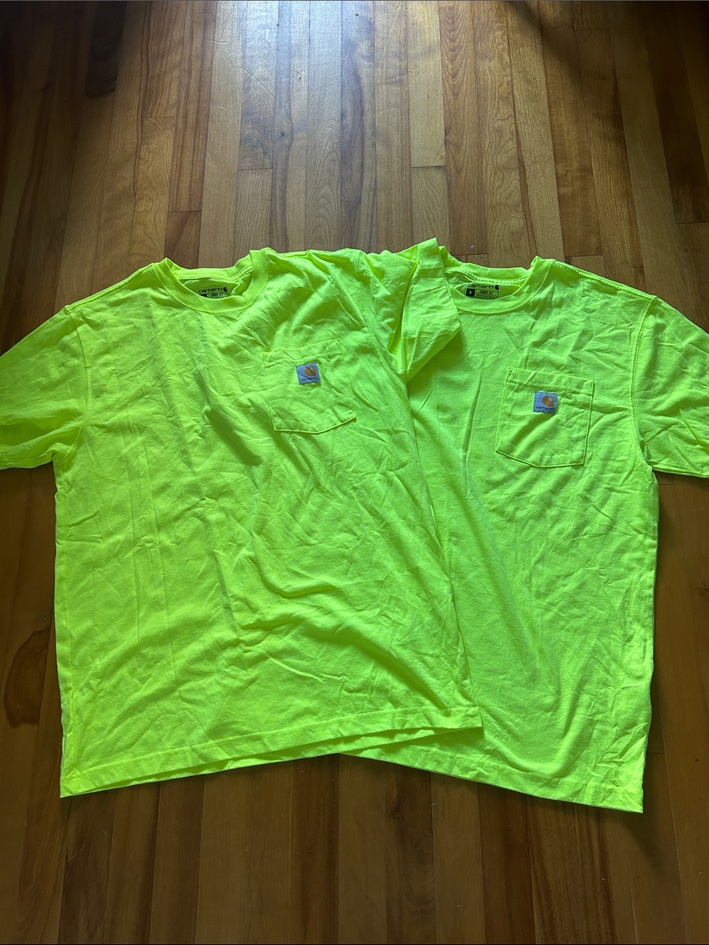 Carhartt Men’s Short-Sleeve Pocket T-Shirt in Brite  Lime Yellow